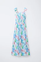 PLEATED PRINTED JUMPSUIT