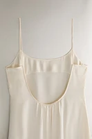 BEIGE SILK NIGHTGOWN