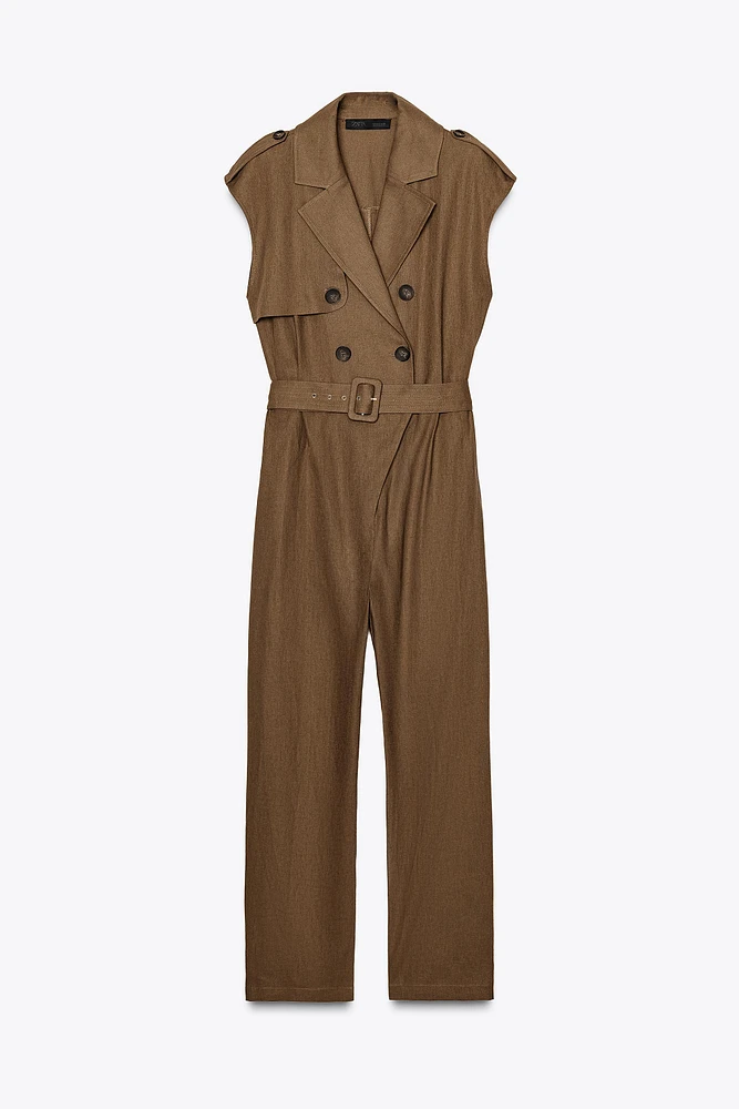 COMBINAISON LONGUE AVEC CEINTURE EN LIN