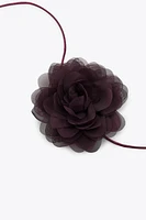 FABRIC FLOWER NECKLACE