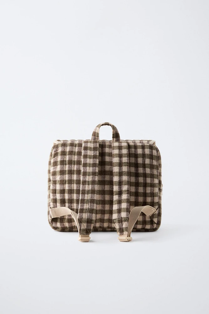 PLAID BACKPACK