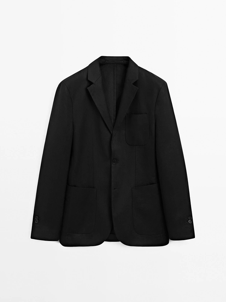 100% linen suit blazer