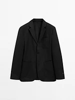 100% linen suit blazer