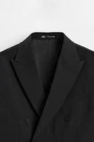 DOUBLE BREASTED TUXEDO BLAZER