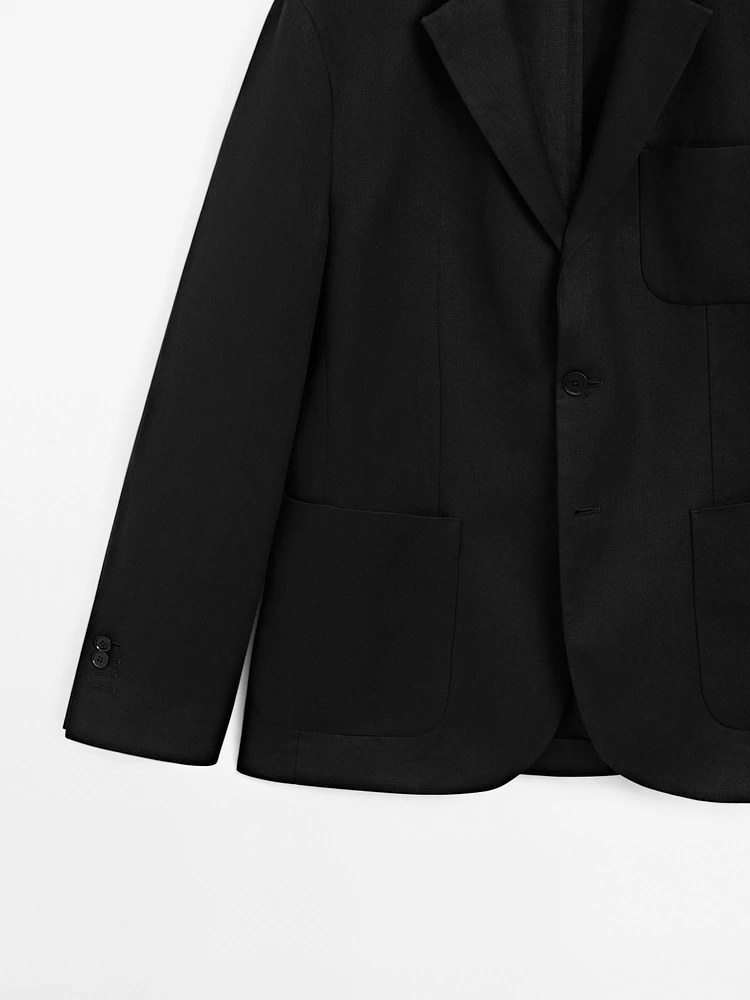 100% linen suit blazer