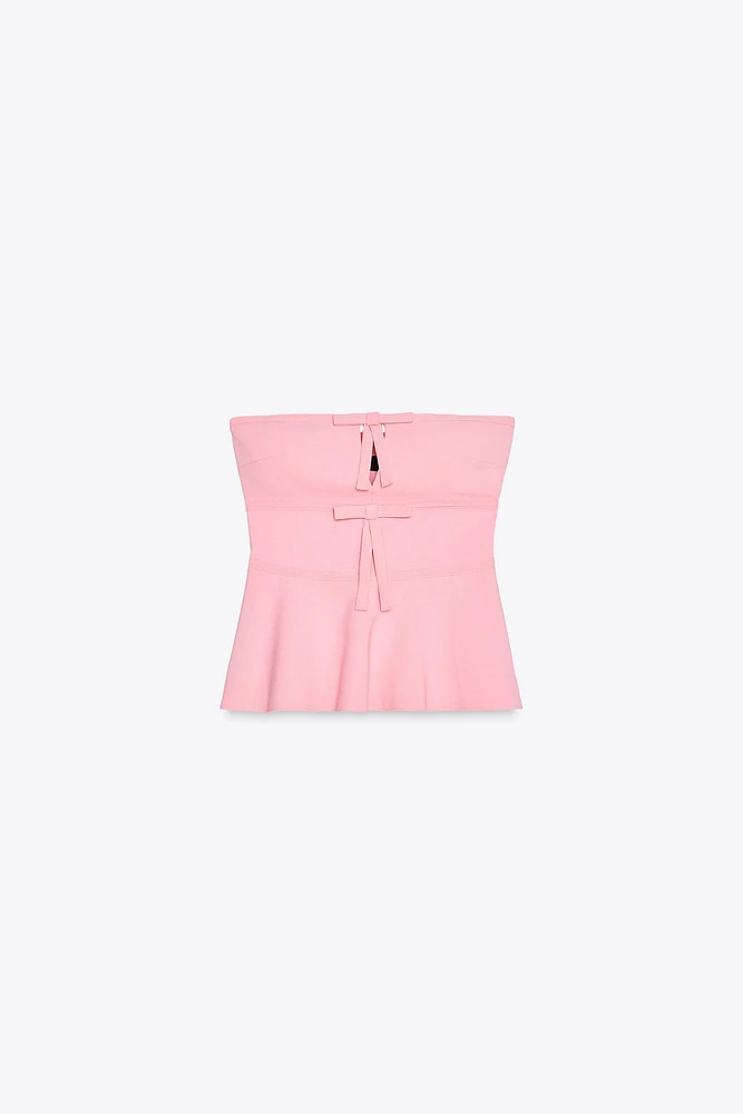 STRAPLESS BOW TOP