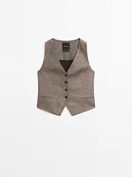 Gilet tailleur 100 % lin