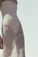 JUPE MIDI EN ORGANZA