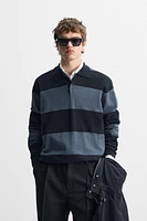 STRIPED KNIT POLO