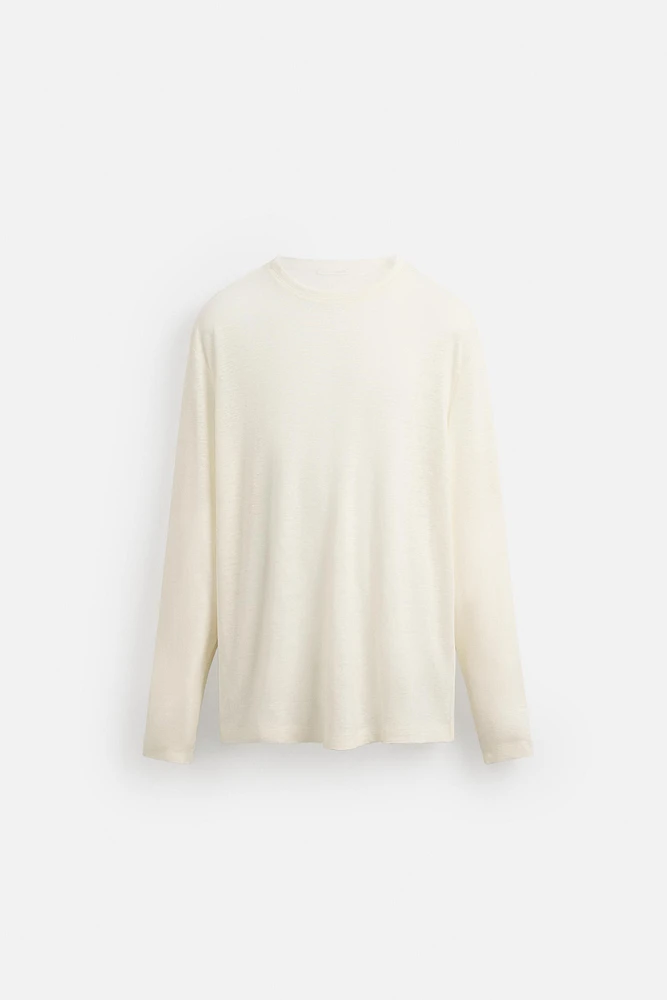 T-SHIRT MÉLANGE DE LIN