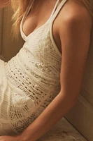 ROBE LONGUE EN MAILLE POINTELLE