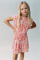 COMBI-SHORT TEXTURÉ À FLEURS