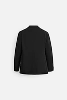 WOOL BLEND TUXEDO SUIT BLAZER