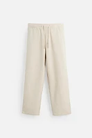 PANTALON EN JACQUARD À RAYURES