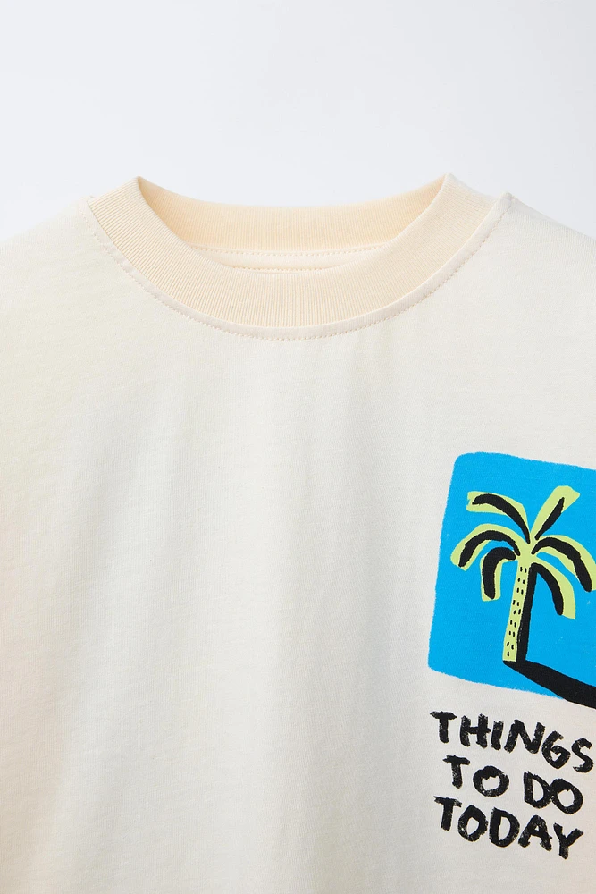 PALM TREE PRINT T-SHIRT