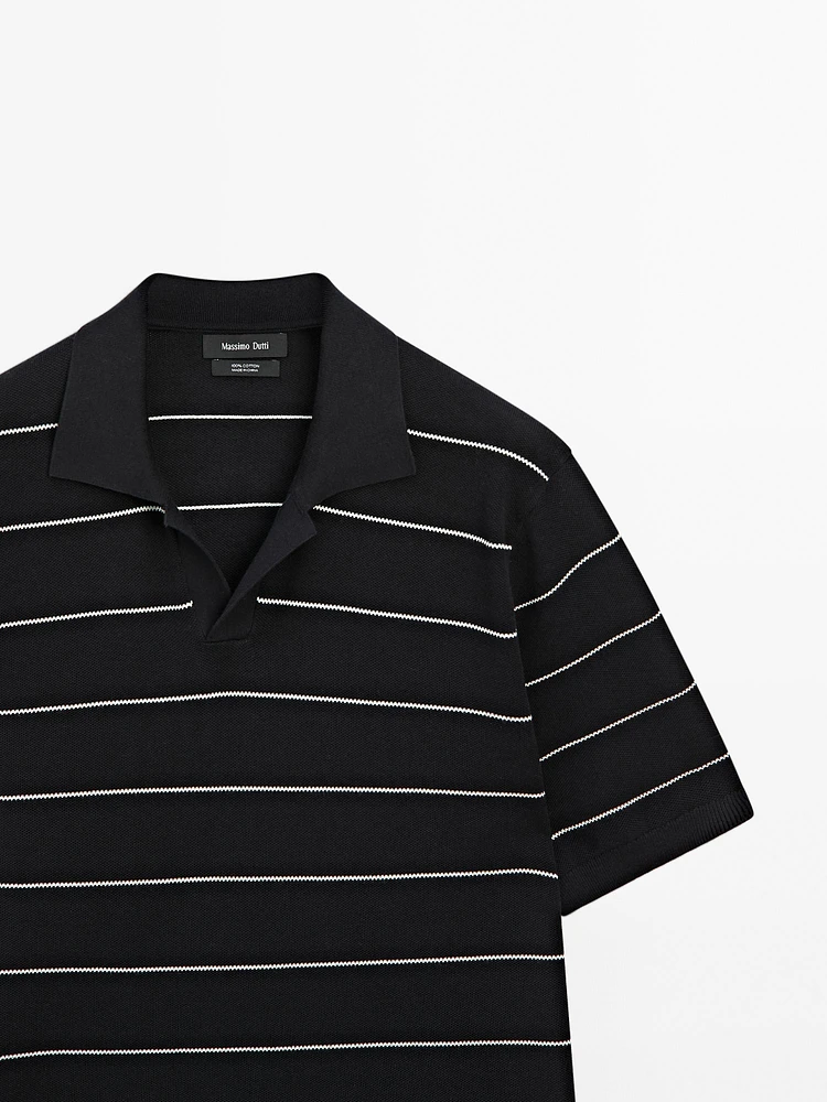Polo rayures manches courtes coton