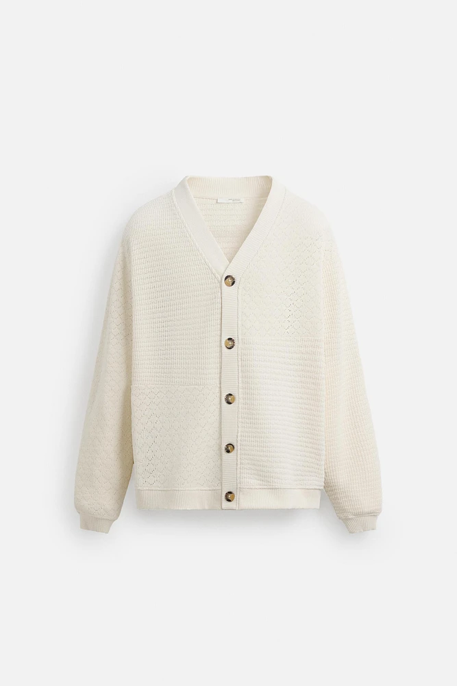 GILET JACQUARD COMBINÉ