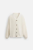 COMBINATION JACQUARD CARDIGAN