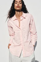 CHEMISE BRODERIES EFFET GOMME