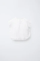 BLOUSE FLEUR BRODÉE PETITS NŒUDS
