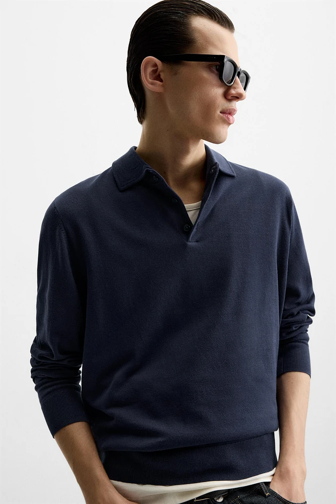 KNIT COTTON POLO SHIRT