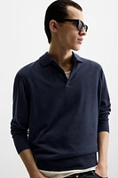 KNIT COTTON POLO SHIRT