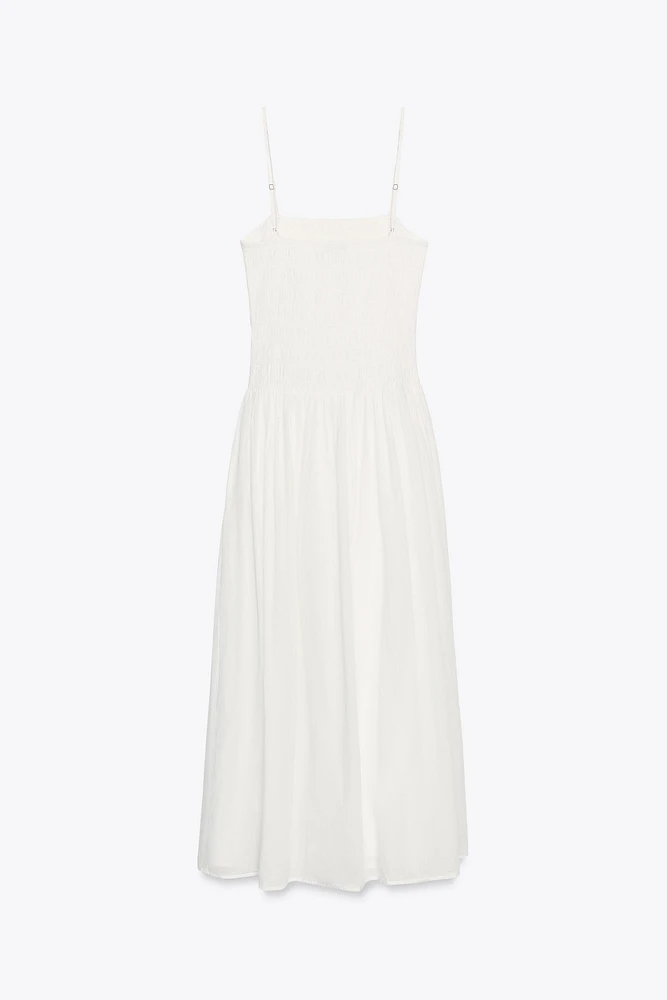 ROBE MIDI FLEURS BRODÉES