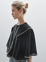 Blouse fluide avec broderies