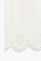 PANTALON JUPE-CULOTTE BRODERIES AJOURÉES
