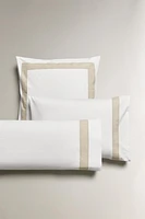 PILLOWCASE WITH LINEN BORDER