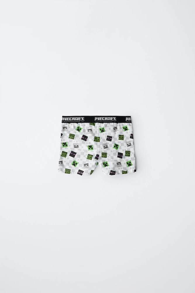 6-14 ANS/ LOT DE DEUX BOXERS MINECRAFT © MOJANG AB. ™