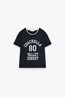 T-SHIRT EFFET DOUBLE INSCRIPTION