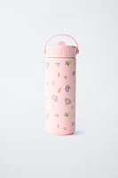 FLORAL STAINLESS STEEL BOTTLE 600ML