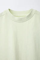 PLAIN SLEEVELESS T-SHIRT WITH LABEL