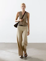 Cotton blend round neck T-shirt