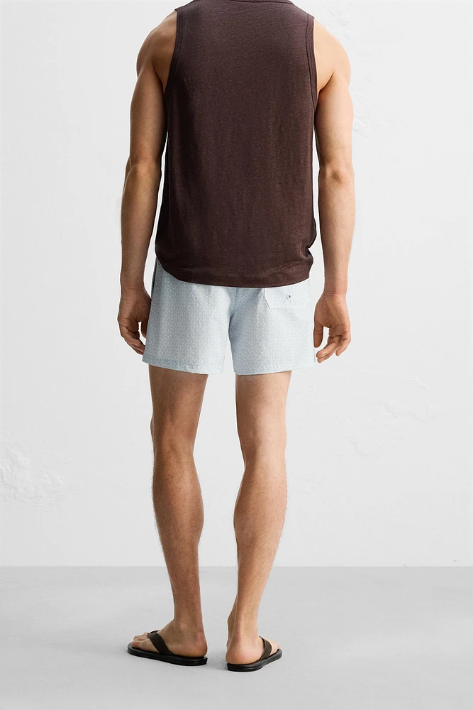 PRINTED MID-LENGTH SWIMSUIT