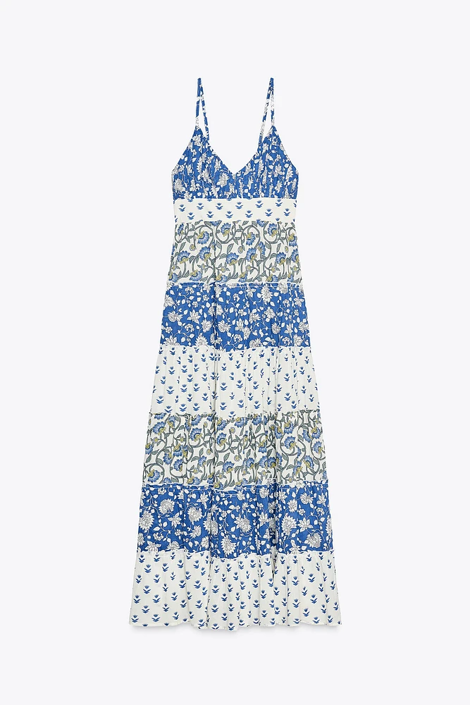ROBE À PANNEAUX IMPRIMÉ PATCHWORK