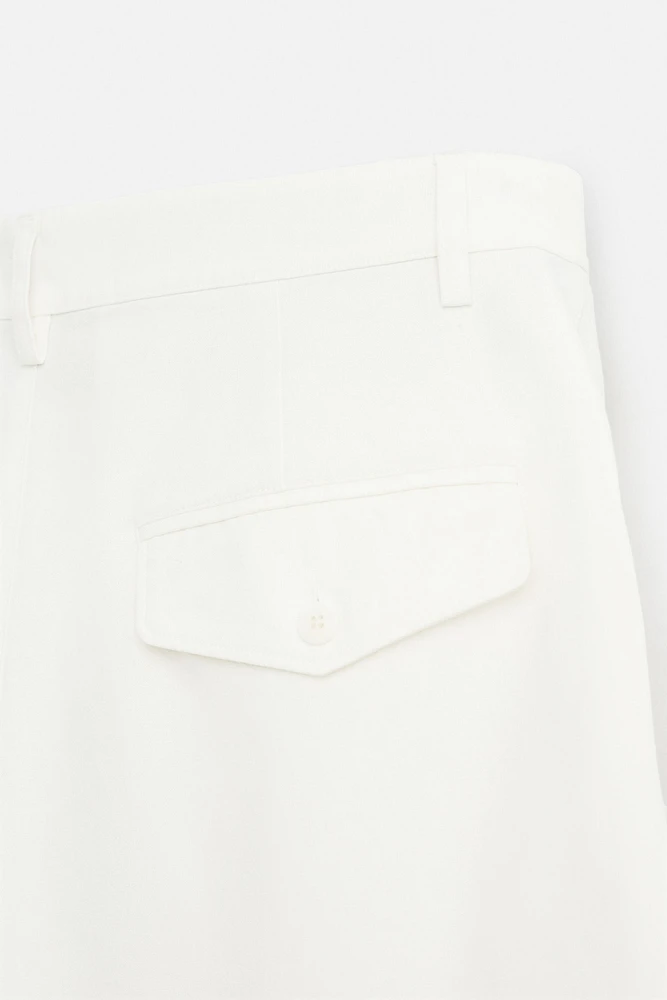 STRAIGHT FIT COTTON PANTS