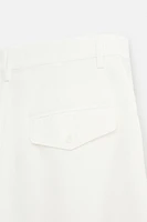 STRAIGHT FIT COTTON PANTS