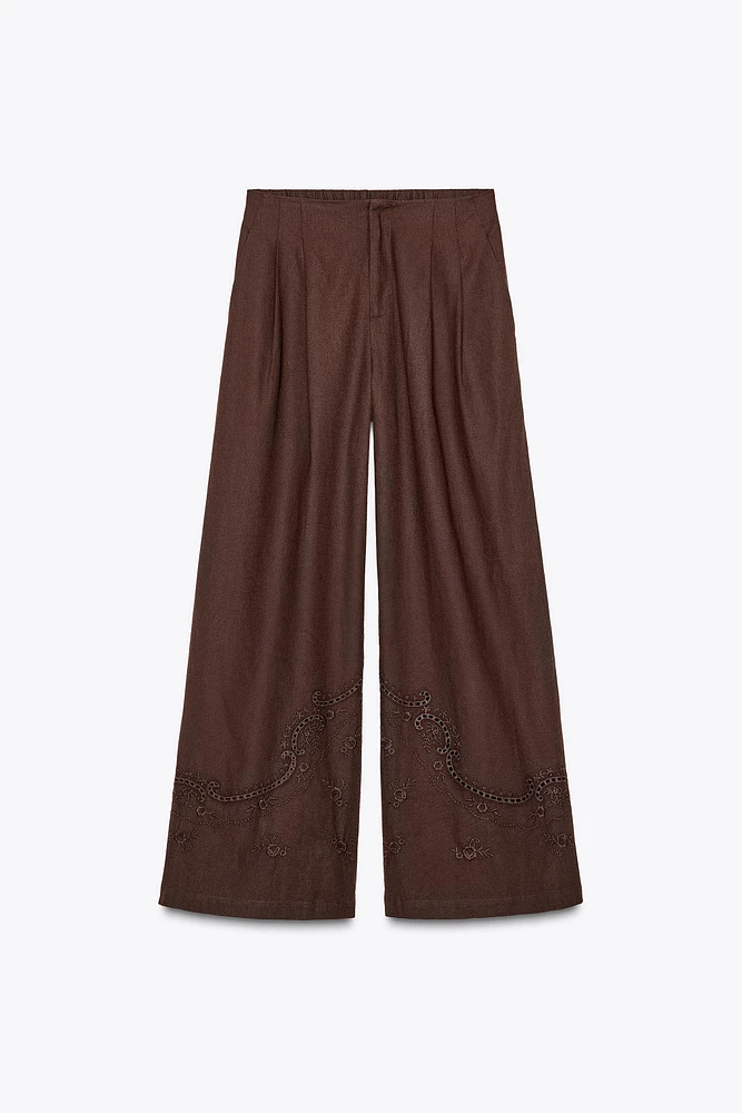 EMBROIDERED PANTS