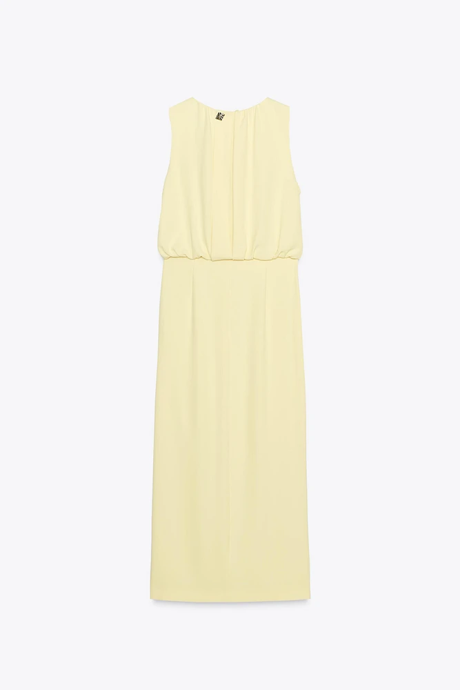 ROBE MIDI À FRONCES