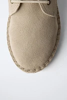 DERBYS EN JUTE ET CUIR