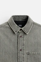 WASHED DENIM OVERSHIRT