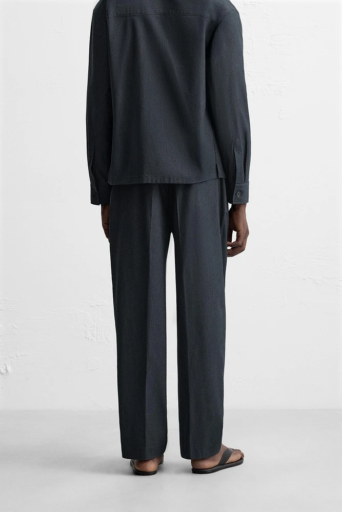 PLEATED REGULAR FIT PANTS