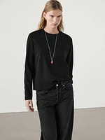 Long sleeve cotton T-shirt