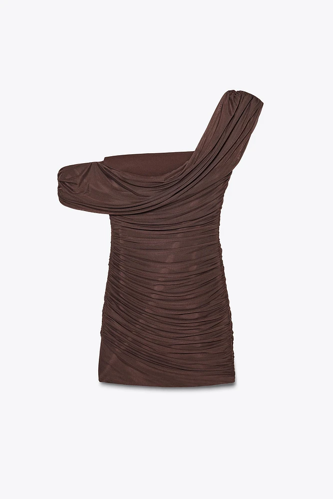 ASYMMETRICAL COMBINATION MINI DRESS