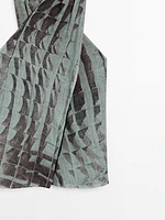 Print top with surplice neckline