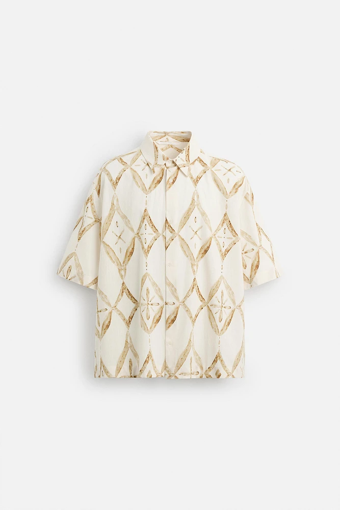 CHEMISE RELAXED FIT À IMPRIMÉ GÉOMÉTRIQUE