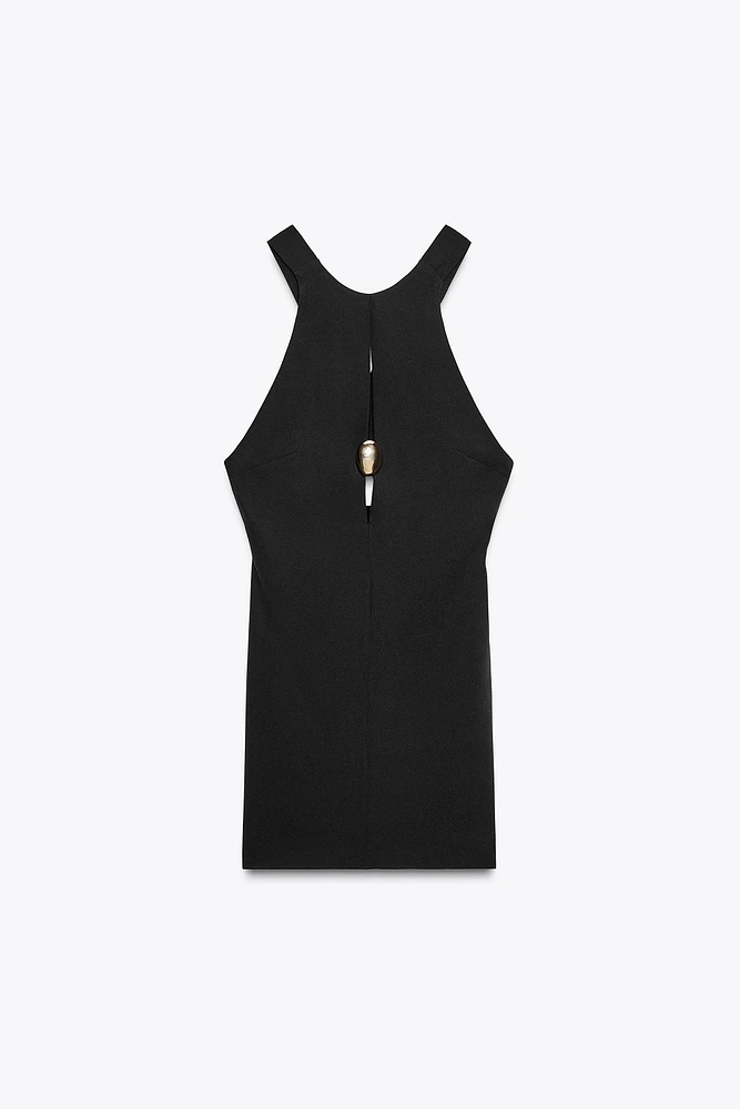 ROBE COURTE DÉCOR DORÉ