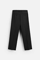 RELAXED FIT WOOL BLEND PANTS